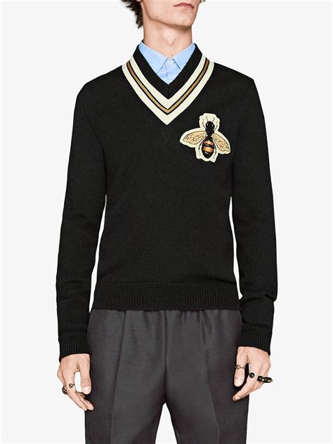 gucci bee sweater black